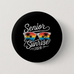 Vintage Senior Sunrise 2026 Seniors Of Cl Graduati 6 Cm Round Badge