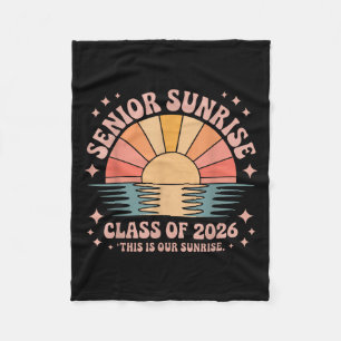 Vintage Senior Sunrise 2026 Seniors Of Cl Graduati Fleece Blanket