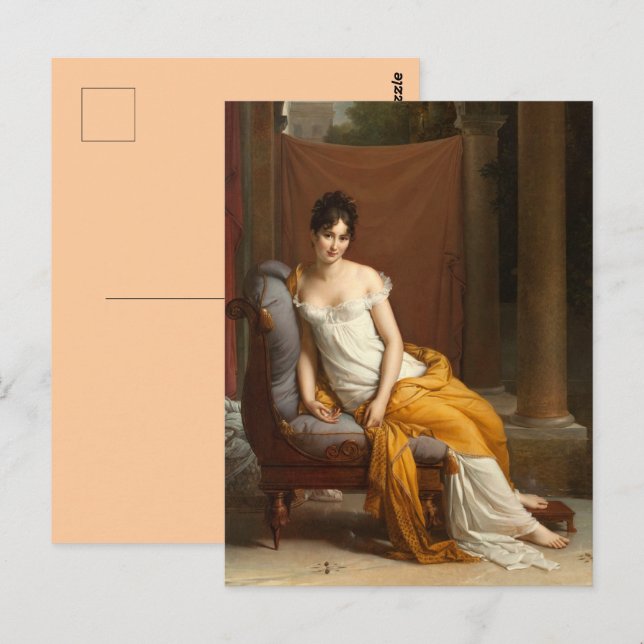 Vintage Sensual Edwardian Grecian Girl Replica Postcard (Front/Back)