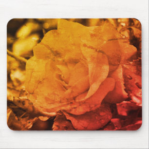 Vintage Sepia Rose Flower  Mouse Pad