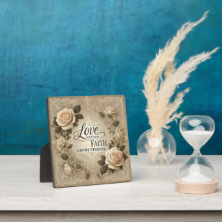 Vintage Sepia Roses  Plaque