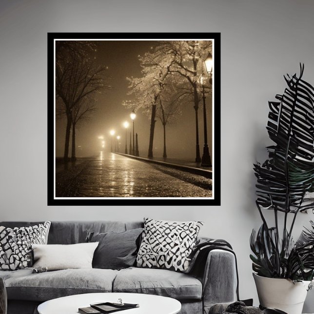 Vintage Sepia Scene 1930s road Fantasy  Poster (Creator Uploaded)