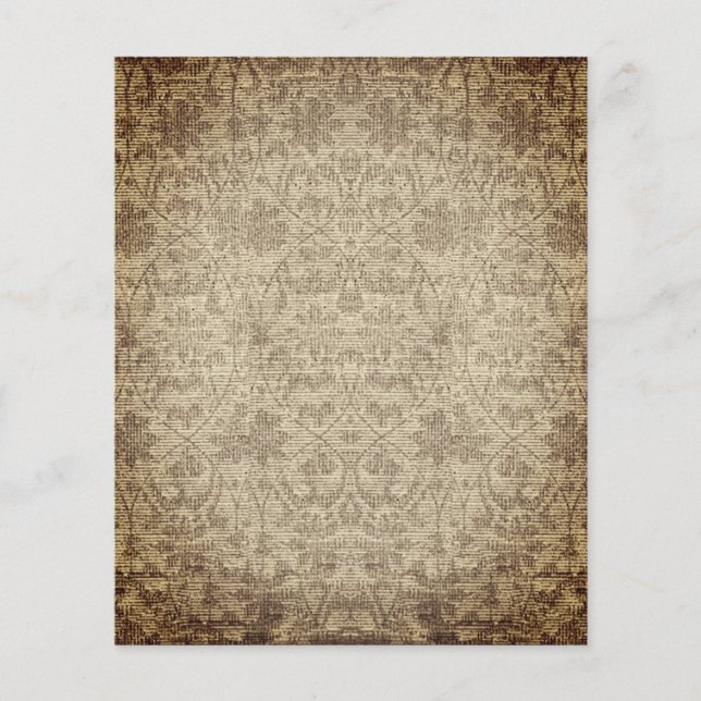 Vintage Sepia Scrapbook Paper Sheet (Front)