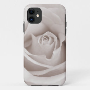 Vintage Sepia White & Cream Rose Background Custom Case-Mate iPhone Case