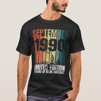 Vintage September 1990 Bday Graphic 31 Years 31St T-Shirt