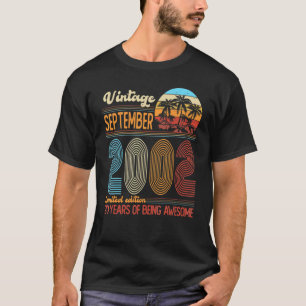 Vintage September 2002 20 Years Old 20th Birthday  T-Shirt