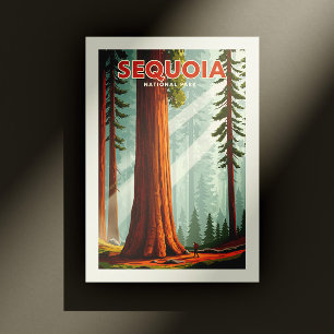 Vintage Sequoia National Park Postcard