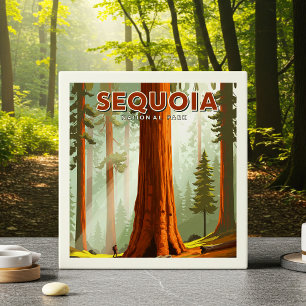 Vintage Sequoia National Park Tile