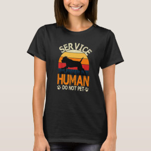 Vintage Service Human Do Not Pet PitBull Terrier D T-Shirt