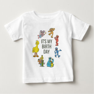 Vintage Sesame Street Characters Birthday Baby T-Shirt