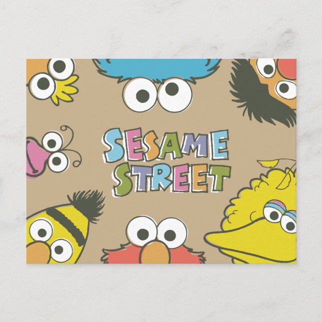 Vintage Sesame Street Pals Postcard (Front)