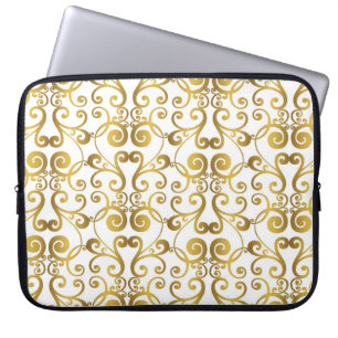 Vintage set of hand-painted vintage baroque orname laptop sleeve
