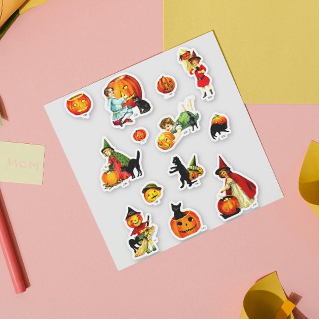 Vintage Set of Witch Cat Pumkin Halloween (Creator Uploaded)