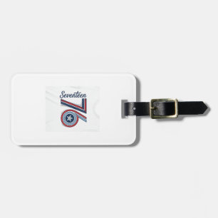 Vintage Seventeen 76 Patriotic Vector Shirt Design Luggage Tag