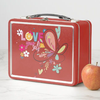 Vintage seventies metal lunch box