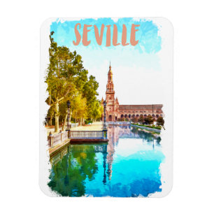 Vintage Sevilla Spain Andalucia Magnet