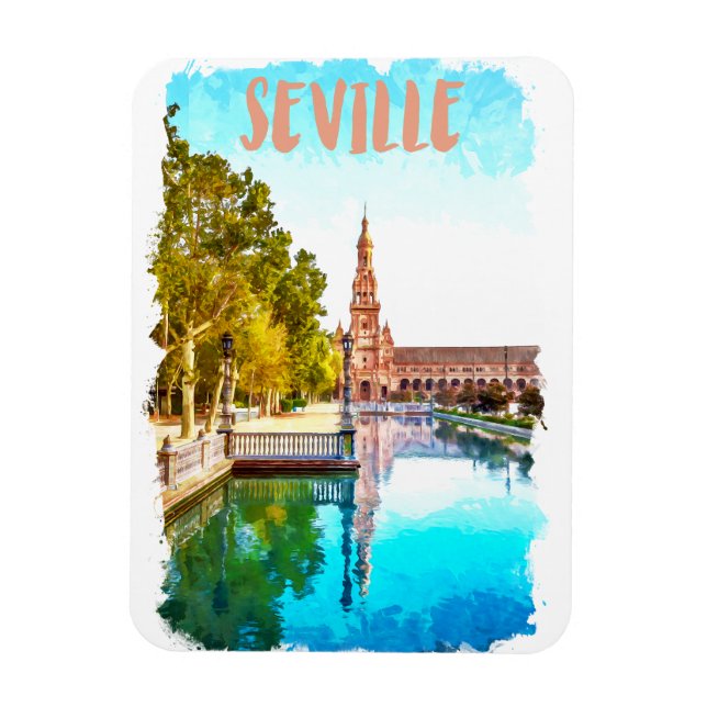 Vintage Sevilla Spain Andalucia  Magnet (Vertical)