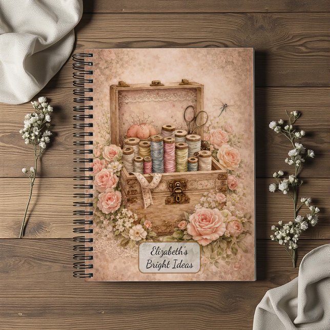 Vintage Sewing Box Notebook (Creator Uploaded)