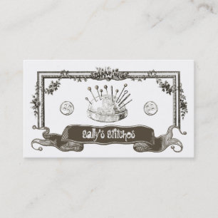 Vintage Sewing Buttons Seamstress Crafter Business Card