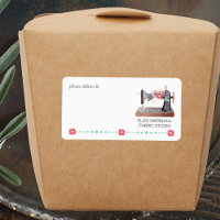 Vintage Sewing Machine Boho Floral Bouquet Mailing