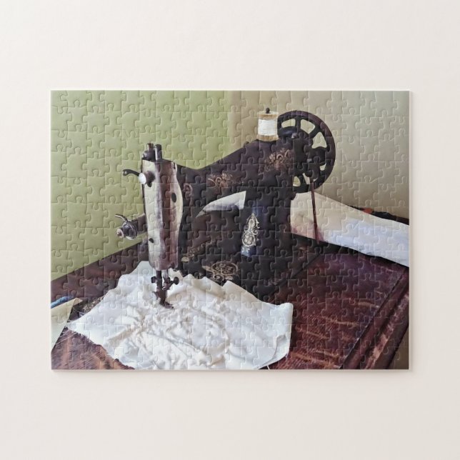 Vintage Sewing Machine Circa 1900 Jigsaw Puzzle (Horizontal)