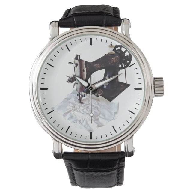 Vintage Sewing Machine Circa 1900 Watch (Front)