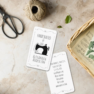 Vintage Sewing Machine Handcrafted By Business Card
