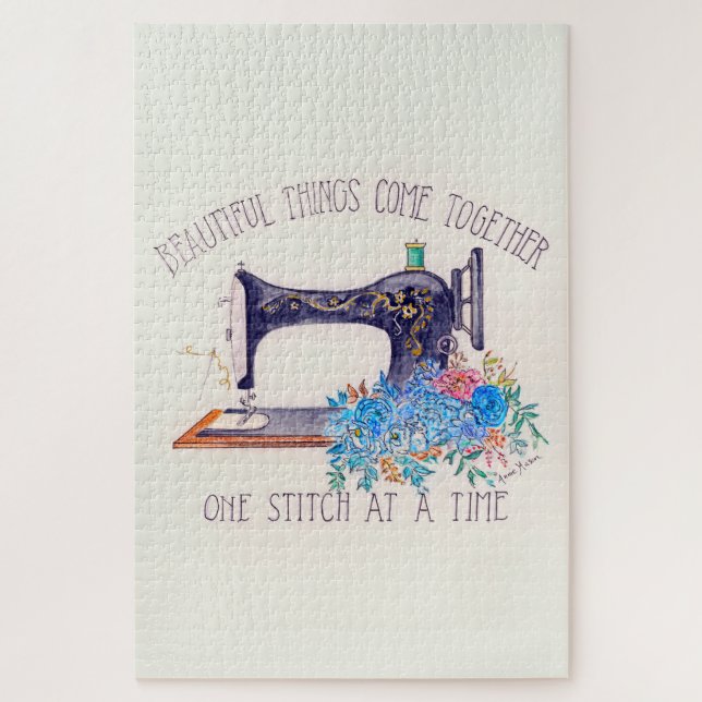 Vintage Sewing Machine Jigsaw Puzzle (Vertical)