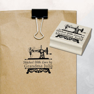 Vintage Sewing Machine Logo Rubber Stamp