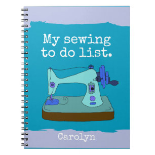 Vintage sewing machine - My sewing to do list Spiral Notebook