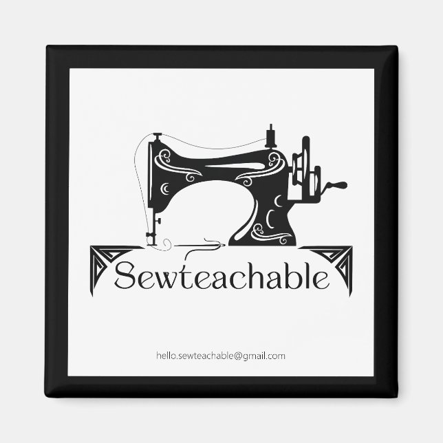 Vintage Sewing Machine, Sewteachable Magnet (Front)