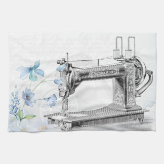 Vintage Sewing Machine. Tea Towel