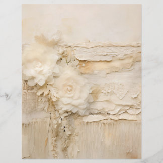 Vintage Shabby Chic Beige Lace Scrapbook Papers