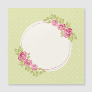 Vintage Shabby Chic Floral Frame with Roses