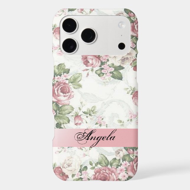 Vintage Shabby Chic Flowers-Personalized  (Back)