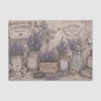 Vintage Shabby Chic Lavender Market Old Letter