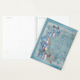 Vintage Shabby Chic Pretty Floral Birds Planner