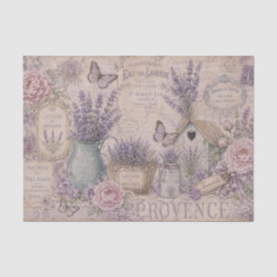 Vintage Shabby Chic Provence French Lavender  Tissue Paper