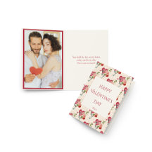 Vintage Shabby Chic Red Roses & Key to My Heart