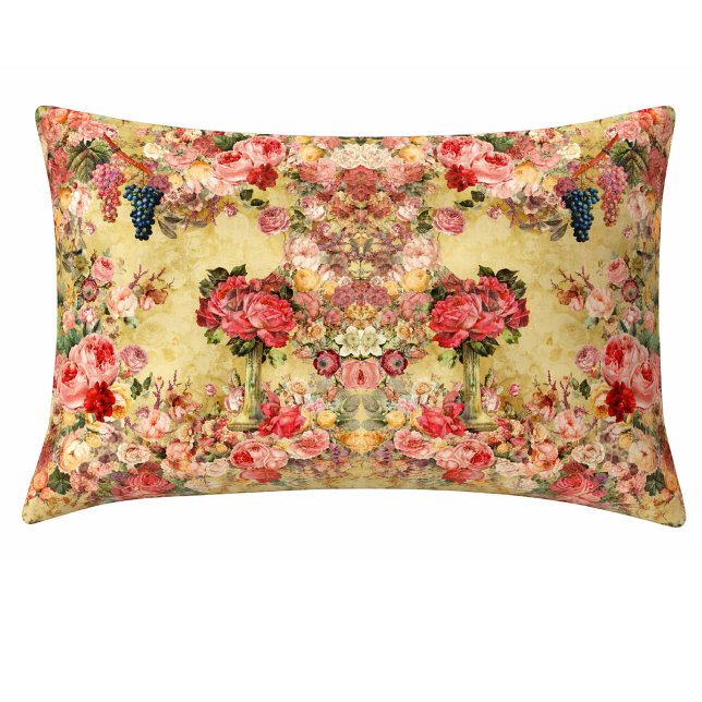 Vintage shabby chic roses and vase yellow pillowcase (Creator Uploaded)