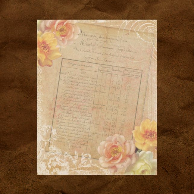 Vintage Shabby Chic Scrapbook Paper (Creator Uploaded)