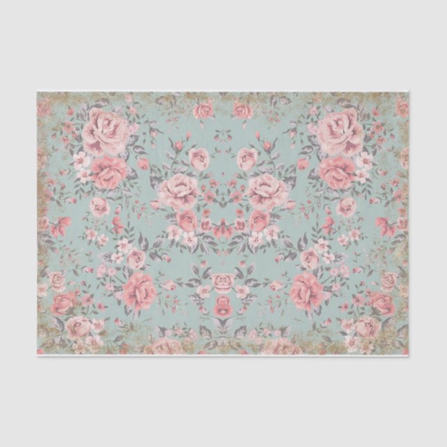 Vintage Shabby Chic Tissue Paper (Front)