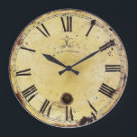 Vintage Shabby Chic Wall Clock<br><div class="desc">A vintage french wall clock with roman numbers . A antique design image on vintage paper texture background .The perfect gift idea for anyone on any occasion</div>