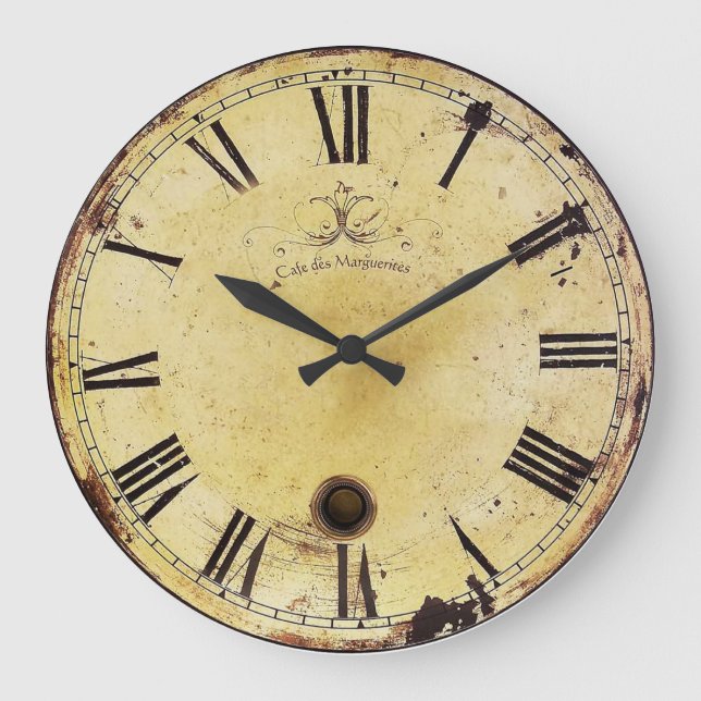 Vintage Shabby Chic Wall Clock (Front)