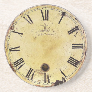 Vintage Shabby Chic Wall Clock Coaster