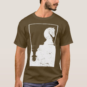 Vintage Shadow Pawn And Knight Chess T-Shirt