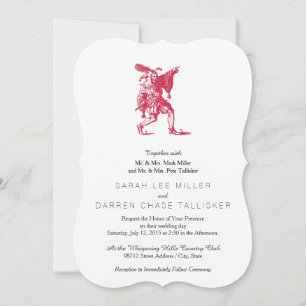 Vintage Shakespearean Court Jester Art Invitation