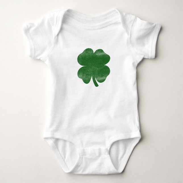Vintage Shamrock Baby Bodysuit (Front)