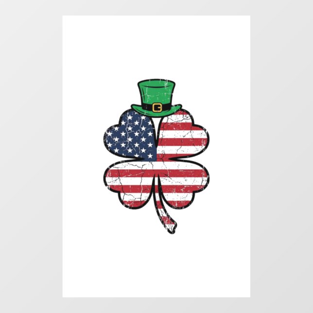 Vintage Shamrock Flag St. Patricks Day (Sheet)