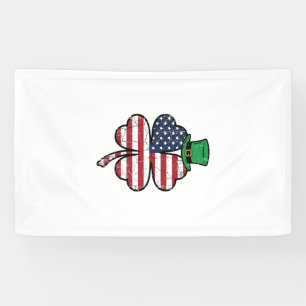 Vintage Shamrock Flag St. Patricks Day Banner